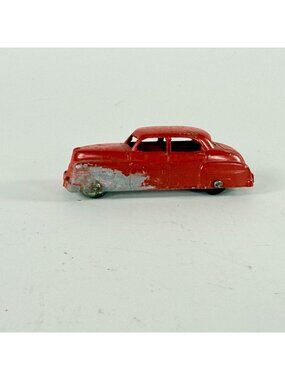 Vintage 1940's Tootsie Toy Classic Sedan Model Red Diecast Toy Car